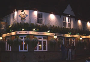 The Prince of Wales Pub Oatlands Weybridge Surrey at night